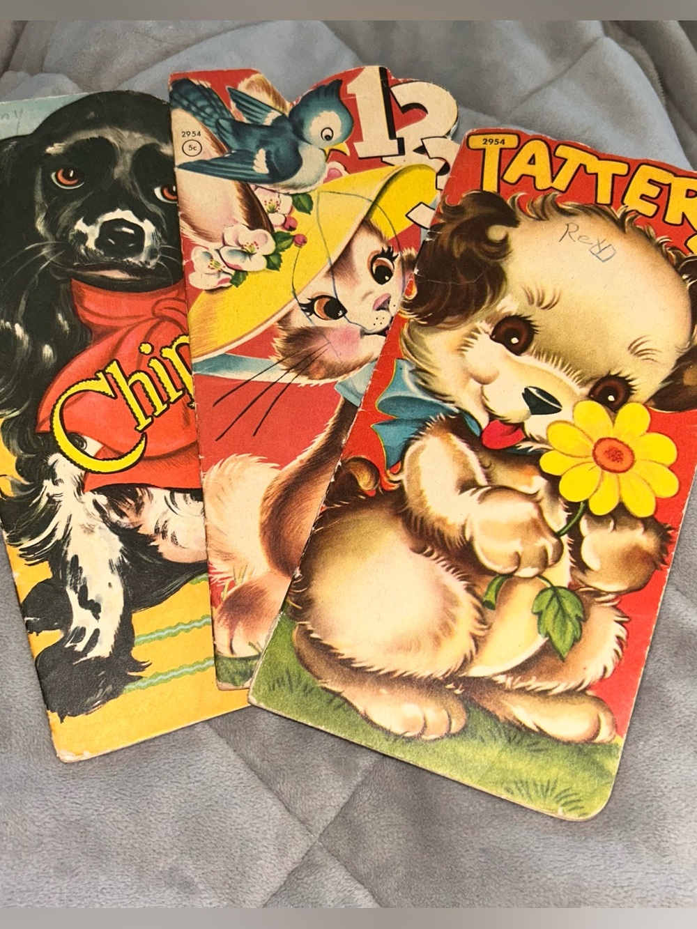 Set Of 3 Vintage Children’s Die-cut Shape Books Published by the Whitman Publish
